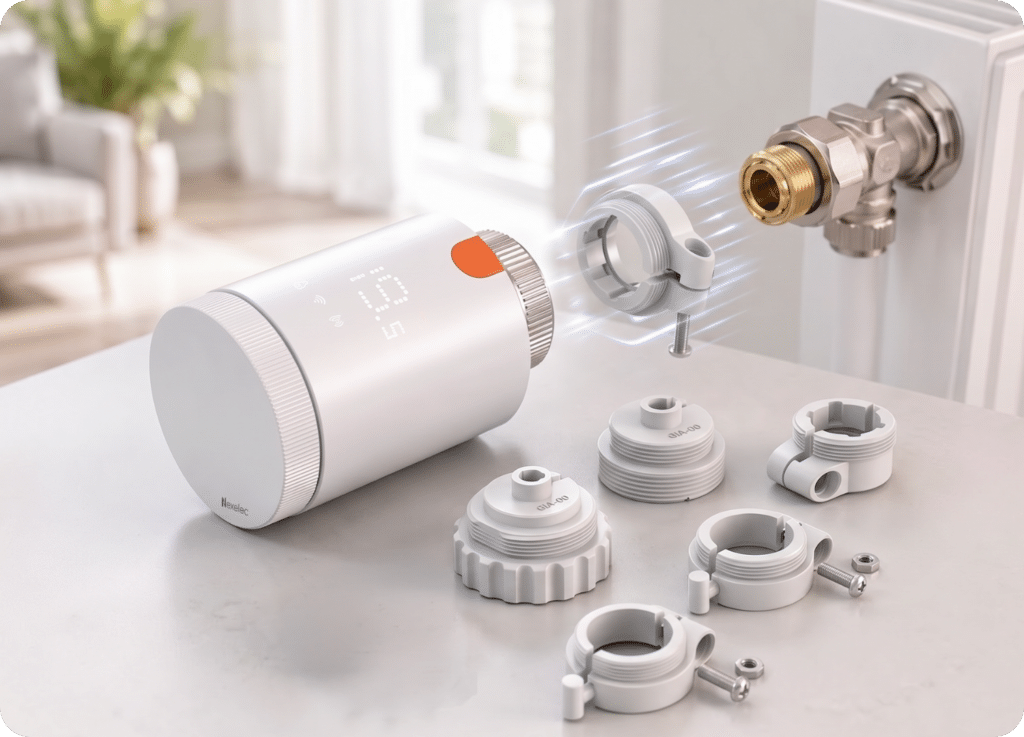 Adaptateurs de têtes thermostatiques sur radiateurs existants