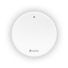 White VISTA FEEL LoRaWAN temperature and humidity sensor, front view with indicator off